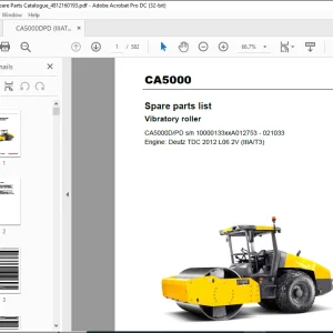 Dynapac Vibratory Roller CA5000 Engine Deutz TDC 2012 L06 2V (IIIAT3) Spare Parts list Manual - PDF DOWNLOAD