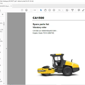 Dynapac Vibratory roller CA4000 Cummins QSB 4.5 (IIIB/T4i)  Parts catalogue Manual - PDF DOWNLOAD
