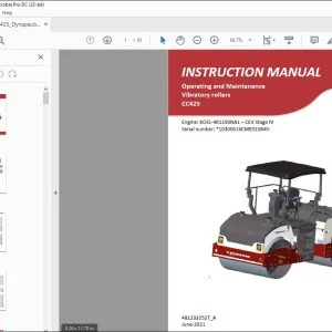 Dynapac Vibratory roller CC425 Operating & Maintenance Manual 4812332527_A - PDF DOWNLOAD