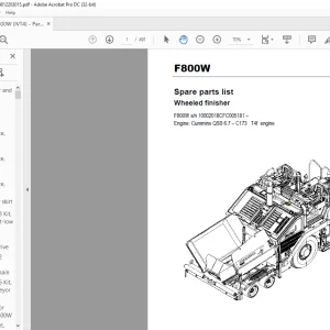 Dynapac Wheeled finisher Engine Cummins QSB 6.7 – C173 T4f engine Spare parts list Manual SN10002018CFC005181 - PDF DOWNLOAD