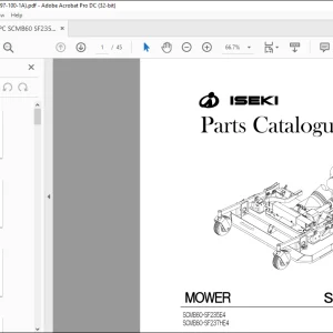 ISEKI MOWER SCMB60 Parts Catalogue Manual - PDF DOWNLOAD