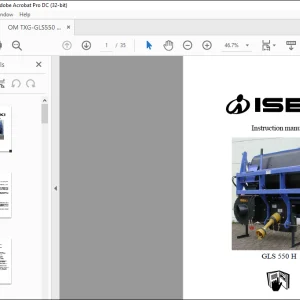 ISEKI TRACTOR GLS 550 H Instruction manual  - PDF DOWNLOAD