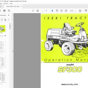 ISEKI TRACTOR SF300 Operation Manual - PDF DOWNLOAD