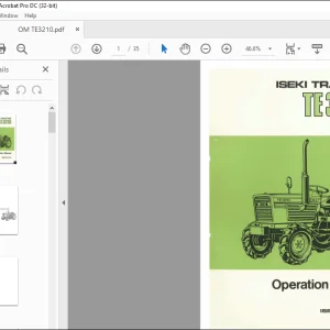 ISEKI TRACTOR TE 3210 Operation Manual - PDF DOWNLOAD