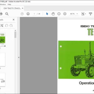ISEKI TRACTOR TE4270 Operation Manual -  PDF DOWNLOAD