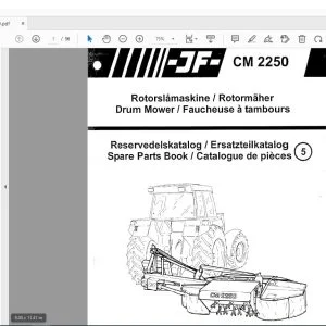 JF STOLL CM 2250 Drum Mower Parts Manual PDF DOWNLOAD