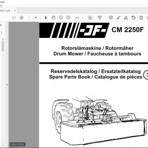 JF STOLL CM 2250F Drum Mower Parts Manual PDF DOWNLOAD