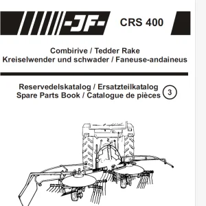 JF STOLL CRS 400 Tedder Rake Parts Manual PDF DOWNLOAD