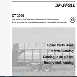 JF STOLL CT 3000 Trailer Section for Chop Forage Wagon Parts Manual PDF DOWNLOAD