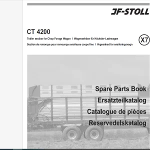 JF STOLL CT 4200  Trailer Section for Chop forage Wagon Parts Manual PDF DOWNLOAD