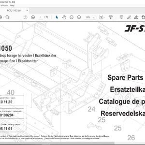 JF STOLL FCT 1050 Precision Chop Forage Harvester Parts Manual PDF DOWNLOAD