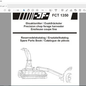 JF STOLL FCT 1350 Precision Chop Forage Harvester Parts Manual PDF DOWNLOAD