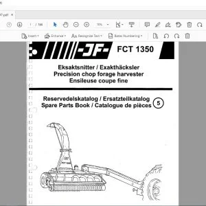JF STOLL FCT 1350 Precision Chop Forage Harvester Parts Manual PDF DOWNLOAD