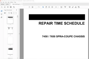 Spra-Coupe Chassis 7450 7650 Repair Time Schedule Manual AG331639A - PDF DOWNLOAD