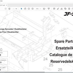 JF STOLL FCT 955 Precision Chop Forage Harvester Parts Manual PDF DOWNLOAD