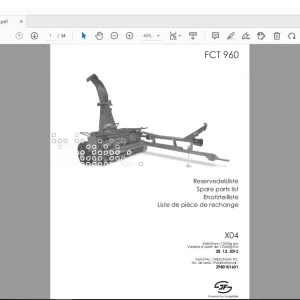 JF STOLL FCT 960 Parts Manual PDF DOWNLOAD