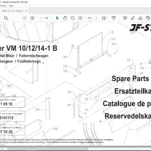JF STOLL Feeder VM 10 12 14-1 B Complete Diet Mixer Parts Manual PDF  DOWNLOAD