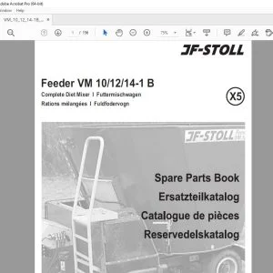 JF STOLL Feeder VM 10 12 14-1 B Complete Diet Mixer Parts Manual PDF  DOWNLOAD