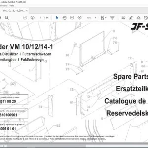 JF STOLL Feeder VM 10 12 14-1 X8 Complete Diet Mixer Parts Manual PDF  DOWNLOAD