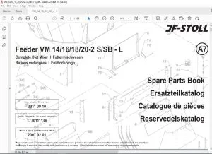 JF STOLL Feeder VM 14 16 18 20-2 S SB - L Complete Diet Mixer Parts Manual PDF DOWNLOAD