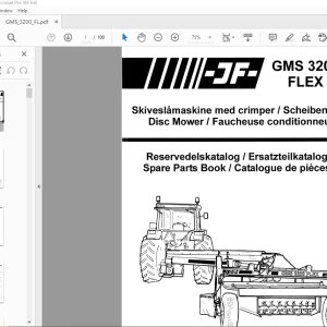 JF STOLL GMS 3200 FLEX Disc Mower Parts Manual PDF DOWNLOAD