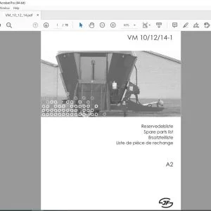 JF STOLL VM 10 12 14-1 Parts Manual PDF  DOWNLOAD