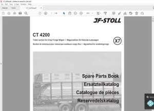 JF Stoll CT 4200 Trailer section for Chop Forage Wagon Parts Manual PDF DOWNLOAD