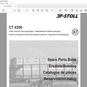 JF Stoll CT 4200 Trailer section for Chop Forage Wagon Parts Manual PDF DOWNLOAD