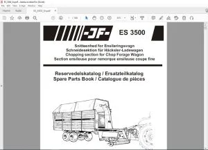 JF Stoll ES 3500 Chopping section for Chop Forage Wagon Parts Manual PDF DOWNLOAD
