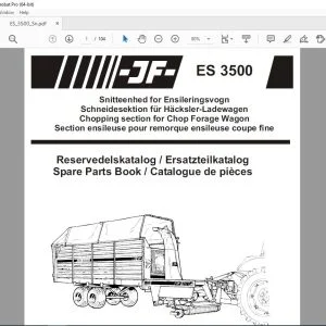 JF Stoll ES 3500 Chopping section for Chop Forage Wagon Parts Manual PDF DOWNLOAD