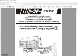 JF Stoll ES 3500 Trailer section for Chop Forage Wagon Parts Manual PDF DOWNLOAD