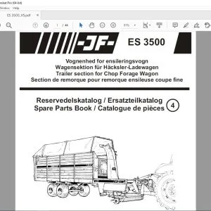 JF Stoll ES 3500 Trailer section for Chop Forage Wagon Parts Manual PDF DOWNLOAD