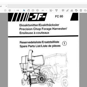 JF Stoll FC 80 Precision Chop Forage Harvester Parts Manual  PDF DOWNLOAD