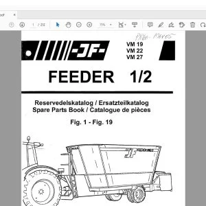 JF Stoll Feeder 1 2  VM 19 VM 22 VM 27 Parts  Manual PDF DOWNLOAD