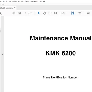 Krupp GMK 6200 Truck Crance Maintenance Manual - PDF DOWNLOAD