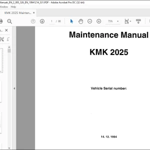 Krupp KMK 2025 Truck Crane Maintenance Manual - PDF DOWNLOAD