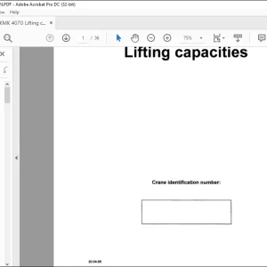 Krupp KMK 4070 Truck Crane Lifting Capacities Manual 2104472 - PDF DOWNLOAD