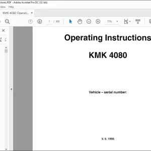 Krupp KMK 4080 Truck Crane Operating Instruction Manual 2085545 - PDF DOWNLOAD