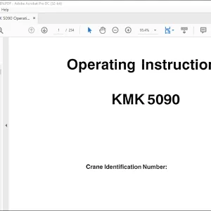 Krupp KMK 5090 Truck Crane Operating Instructions Manual 2085623 - PDF DOWNLOAD