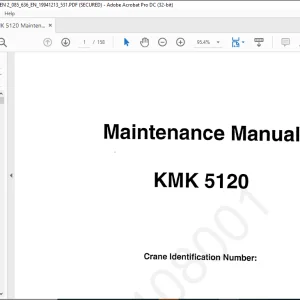 Krupp KMK 5120 Truck Crane Maintenance Manual - PDF DOWNLOAD