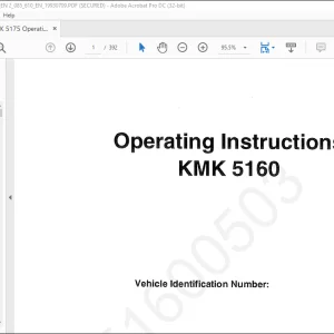 Krupp KMK 5160 Truck Crane Operating Instruction Manual 2085610 - PDF DOWNLOAD