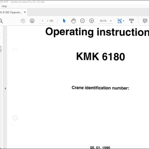 Krupp KMK 6180 Truck Crane Operating Instructions Manual 2085511 - PDF DOWNLOAD