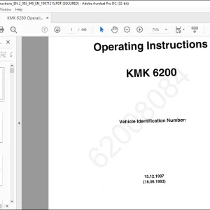 Krupp KMK 6200 Truck Crance Operating Instructions Manual 2085940 - PDF DOWNLOAD