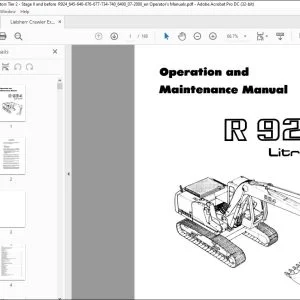 Liebheer A924B Litronic Operation and Maintenance Manual -  PDF DOWNLOAD