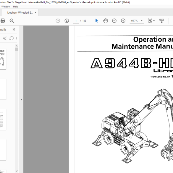 Komatsu FD60-10 FD70-10 FD80-10 Forklift Truck Operation & Maintenance ...