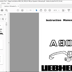 Liebherr A900 Instruction Manual  - PDF DOWNLOAD