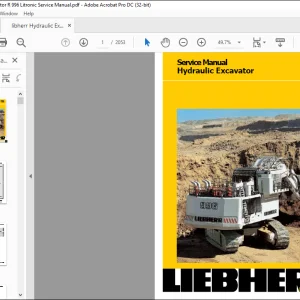 Liebherr Hydraulic Excavator R 996 Litronic Service Manual - PDF DOWNLOAD