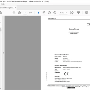 Liebherr Hydraulic Excavator R984B-R984C Service Manual - PDF DOWNLOAD