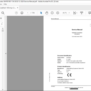 Liebherr Hydraulic excavator R 9150 E Service manual - PDF DOWNLOAD