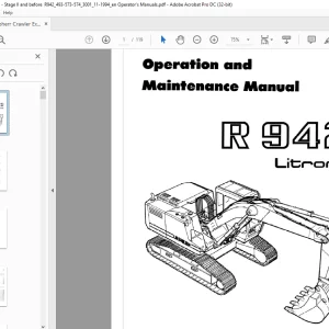 Liebherr Litronic R942  Operation and Maintenance Manual - PDF DOWNLOAD